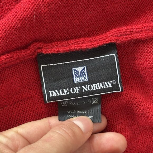 Dale Of Norway Torino 2006 Olympic Games Wool Full Zip Sweater Womens XL Red - Picture 16 of 16